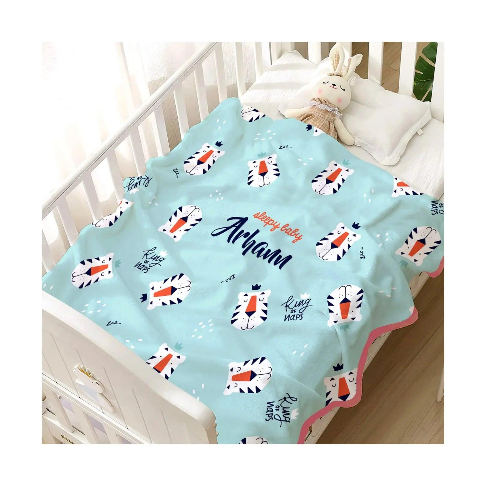 Perosnalised Cotton Blankets for Kids - Roary Dreams Design