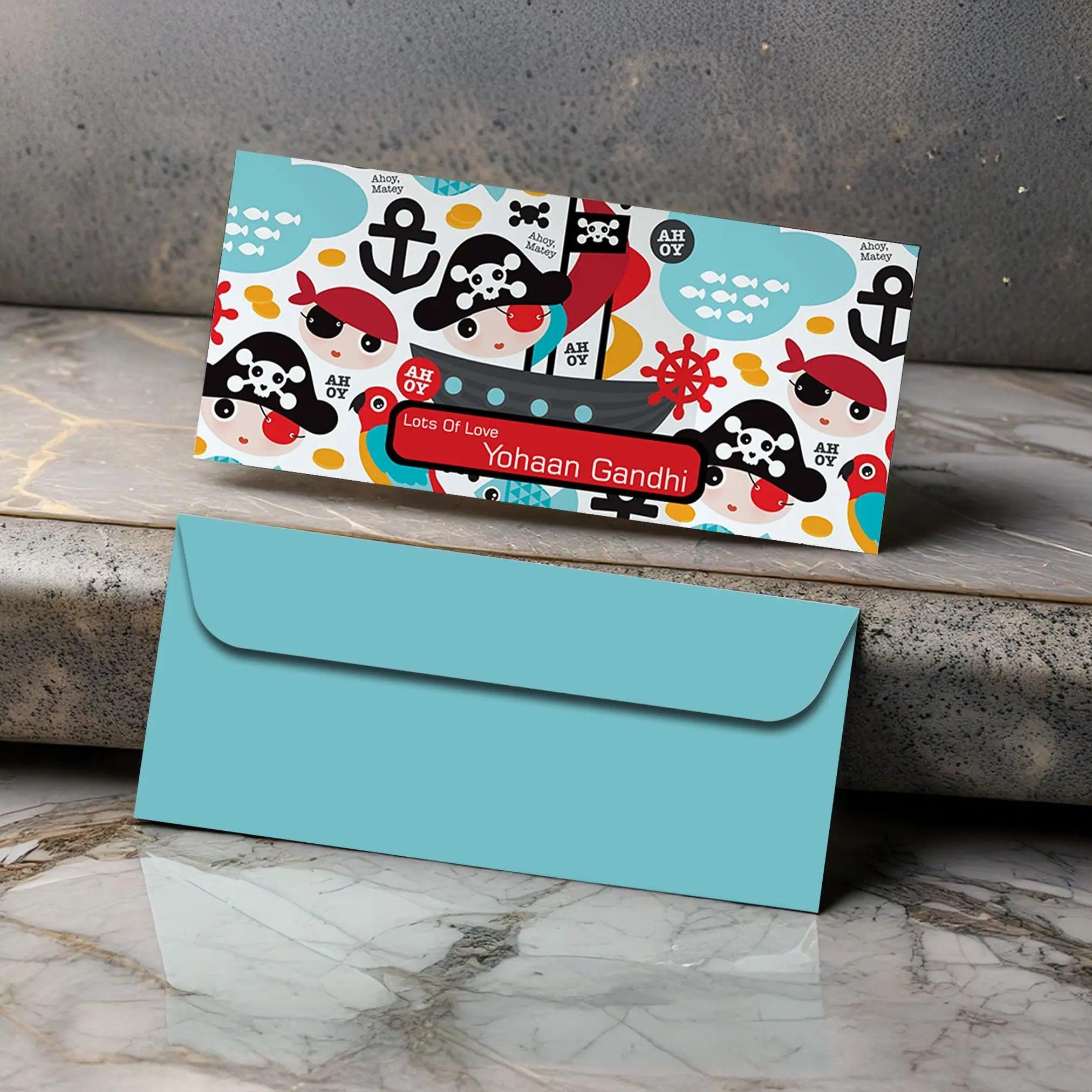 Personalised Money Envelopes - Ahoy Theme - Set of 20 Chatterbox Labels