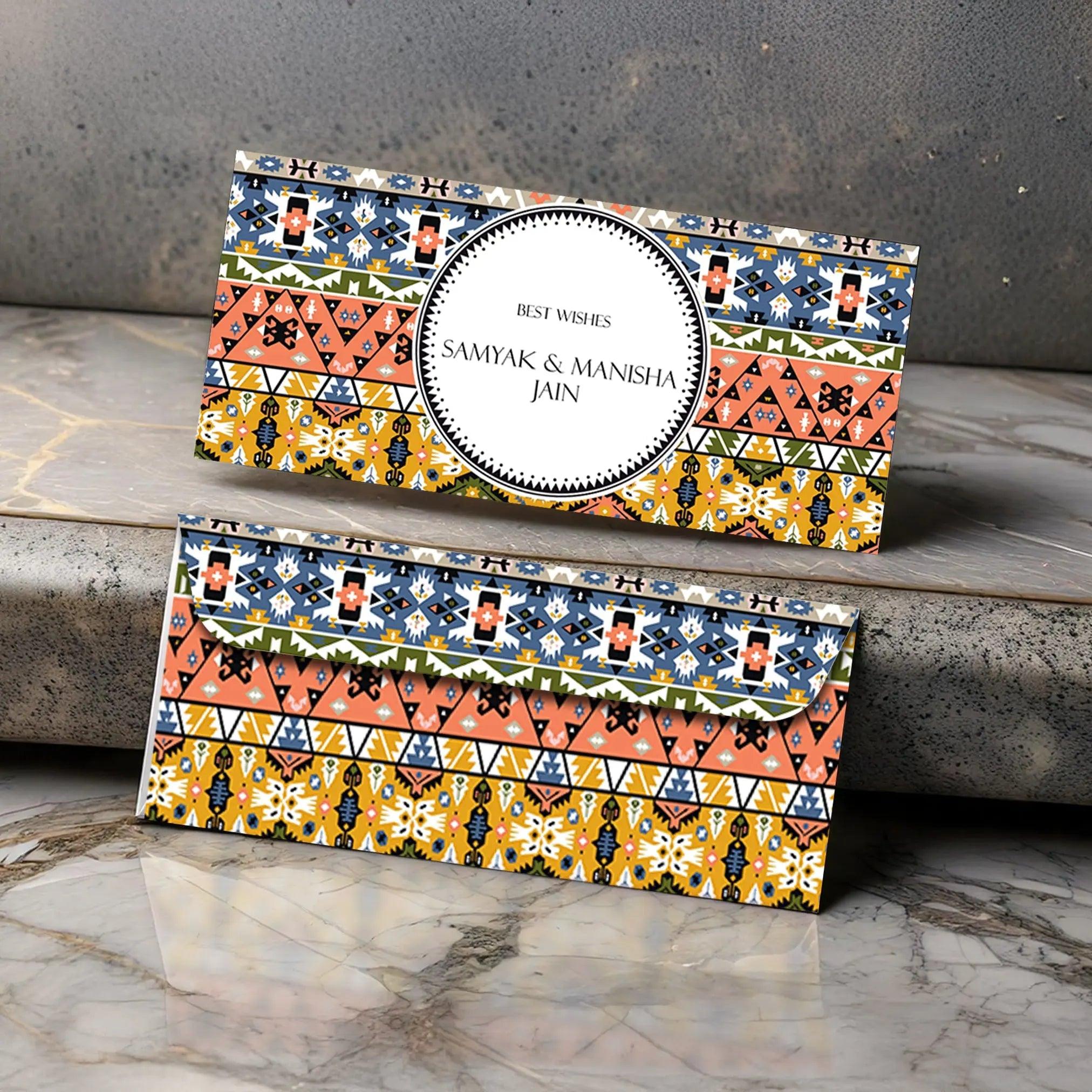 Personalised Money Envelopes - Aztec Theme- Set of 20 Chatterbox Labels