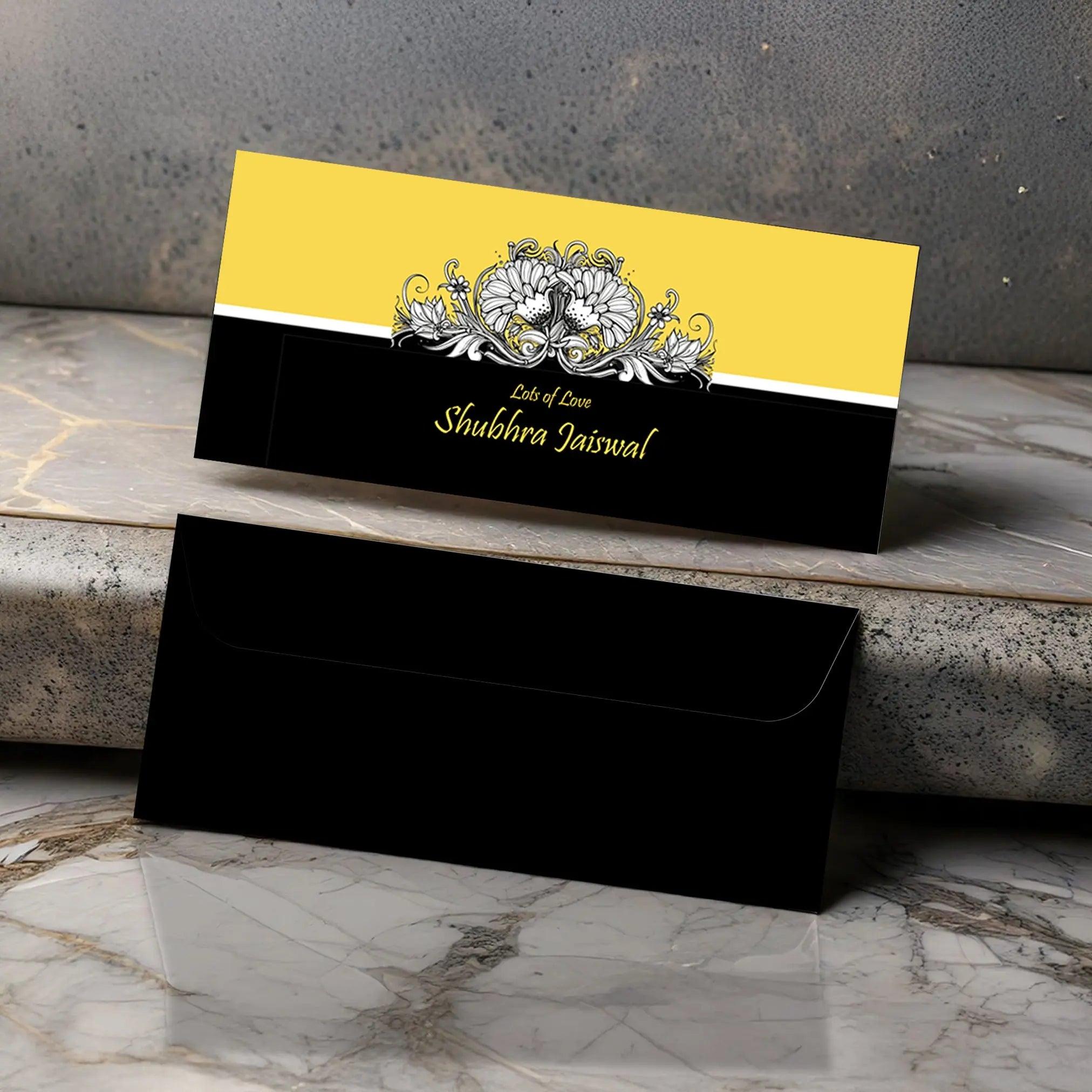 Personalised Money Envelopes - Contrast Floral Theme - Set of 20 Chatterbox Labels