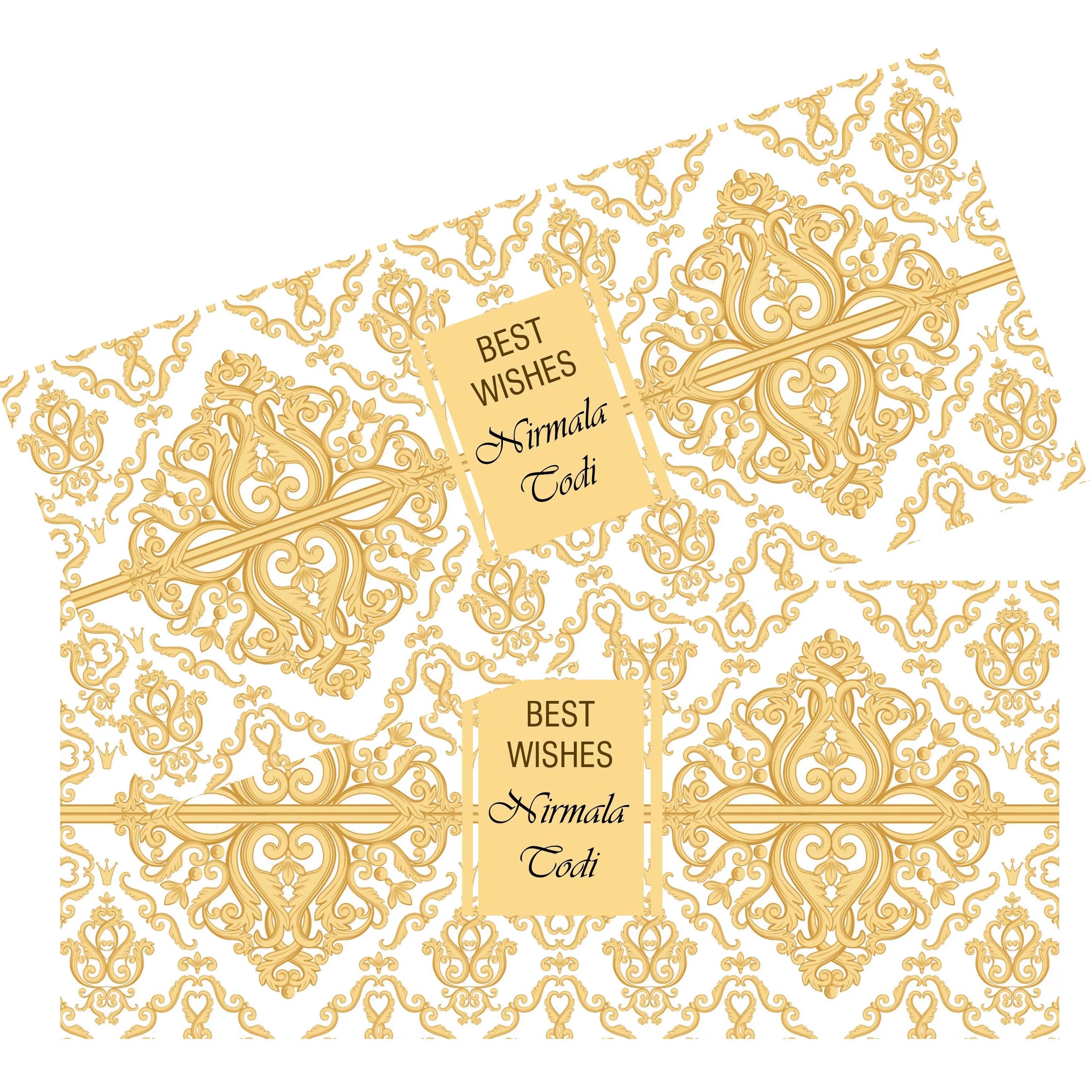 Personalised Money Envelopes - Gold Motif Theme - Set of 20 Chatterbox Labels