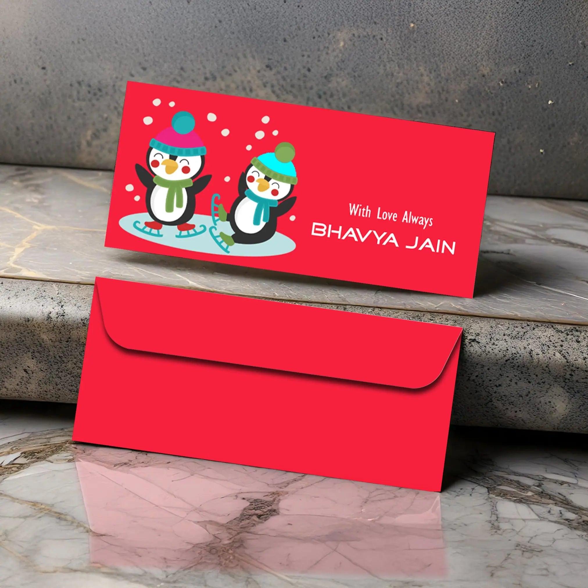 Personalised Money Envelopes - Penguin Theme - Set of 20 Chatterbox Labels
