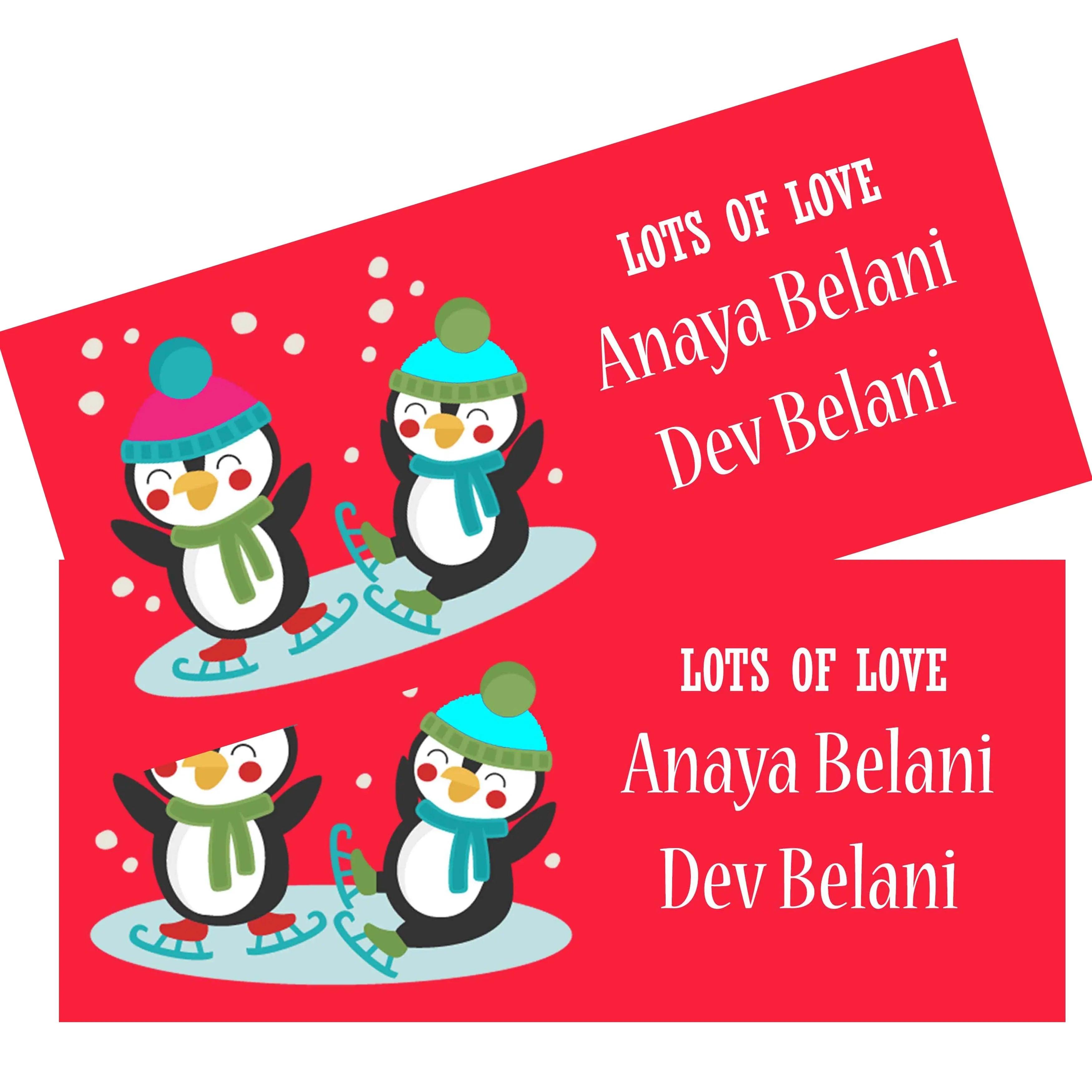 Personalised Money Envelopes - Penguin Theme - Set of 20 Chatterbox Labels
