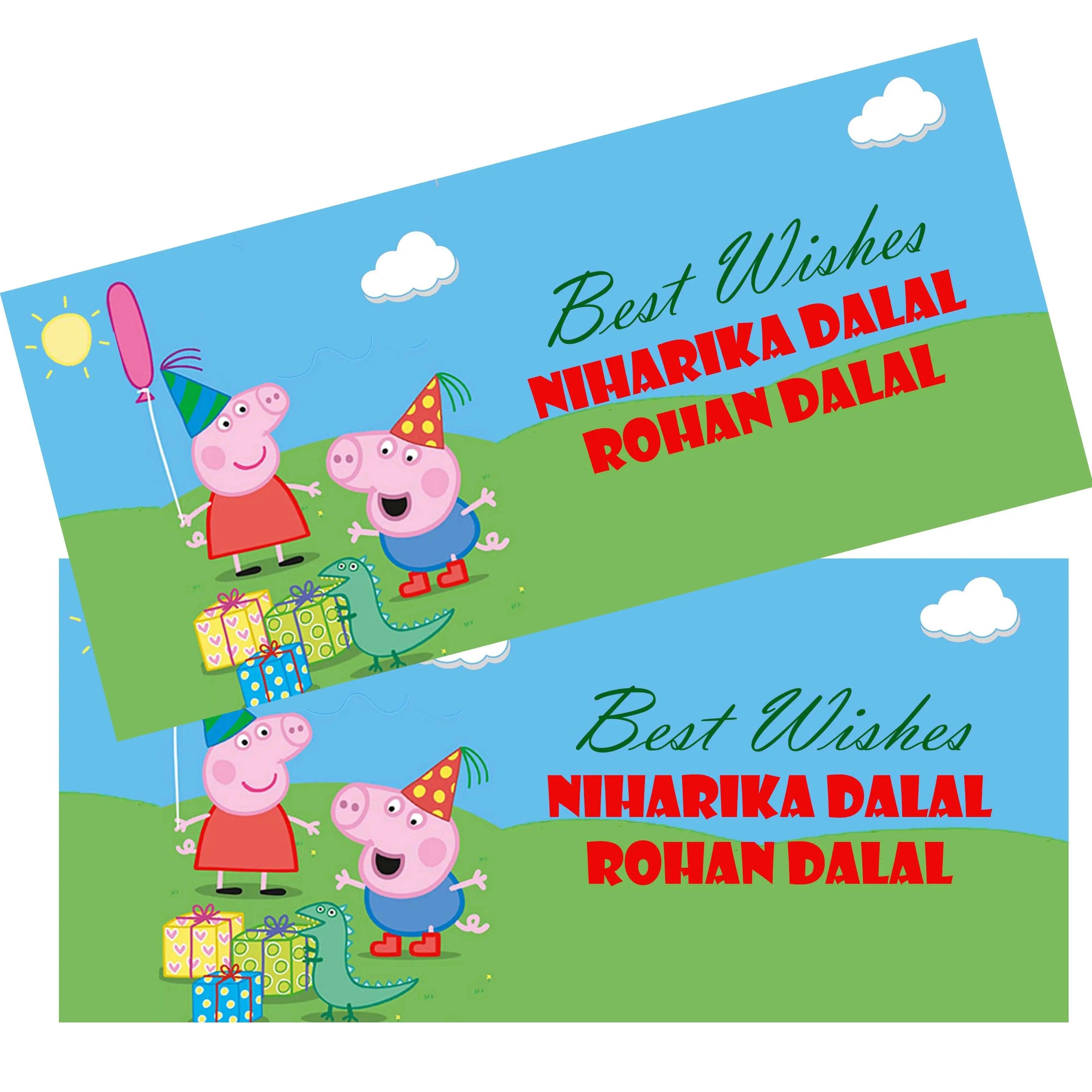 Personalised Money Envelopes - Peppa Pig Theme - Set of 20 Chatterbox Labels