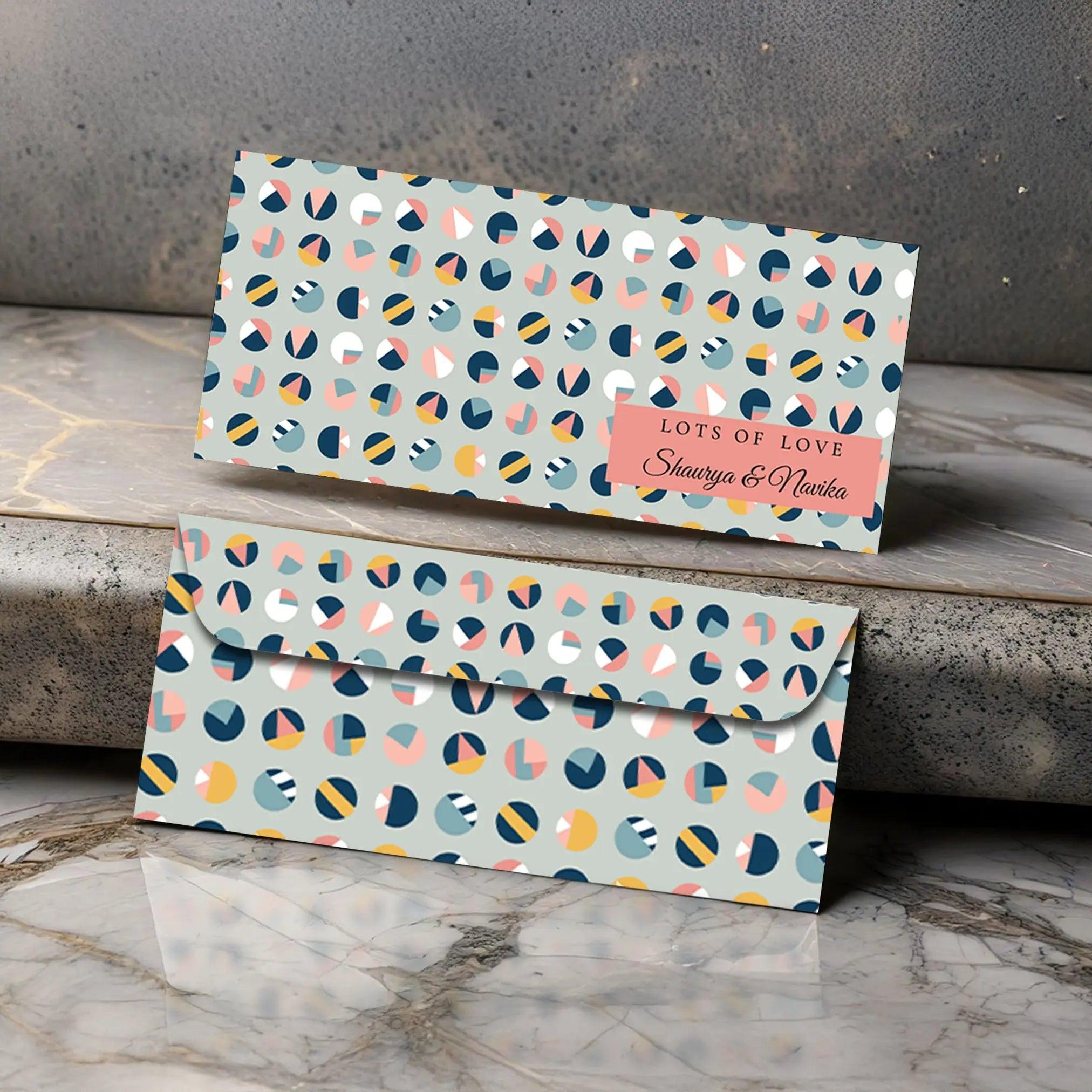 Personalised Money Envelopes - Polka Theme - Set of 20 Chatterbox Labels