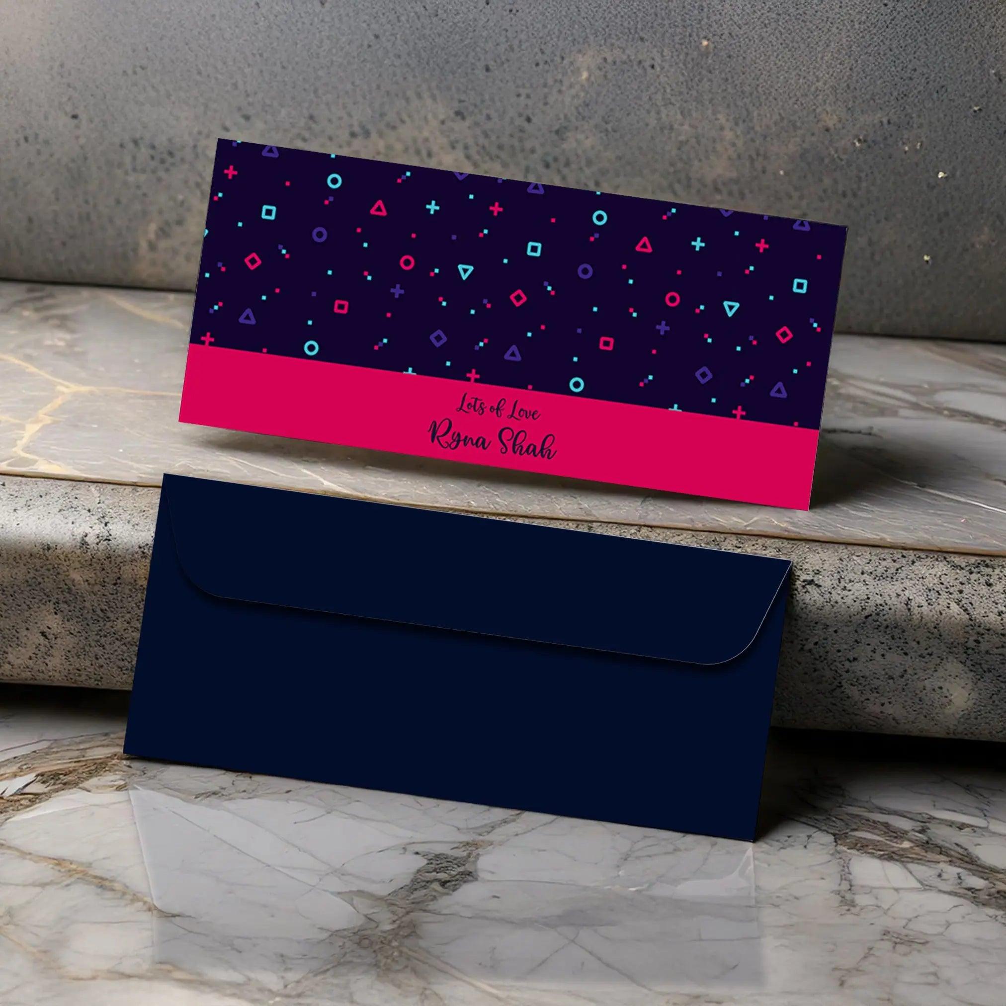 Personalised Money Envelopes - Shapes Theme - Set of 20 Chatterbox Labels