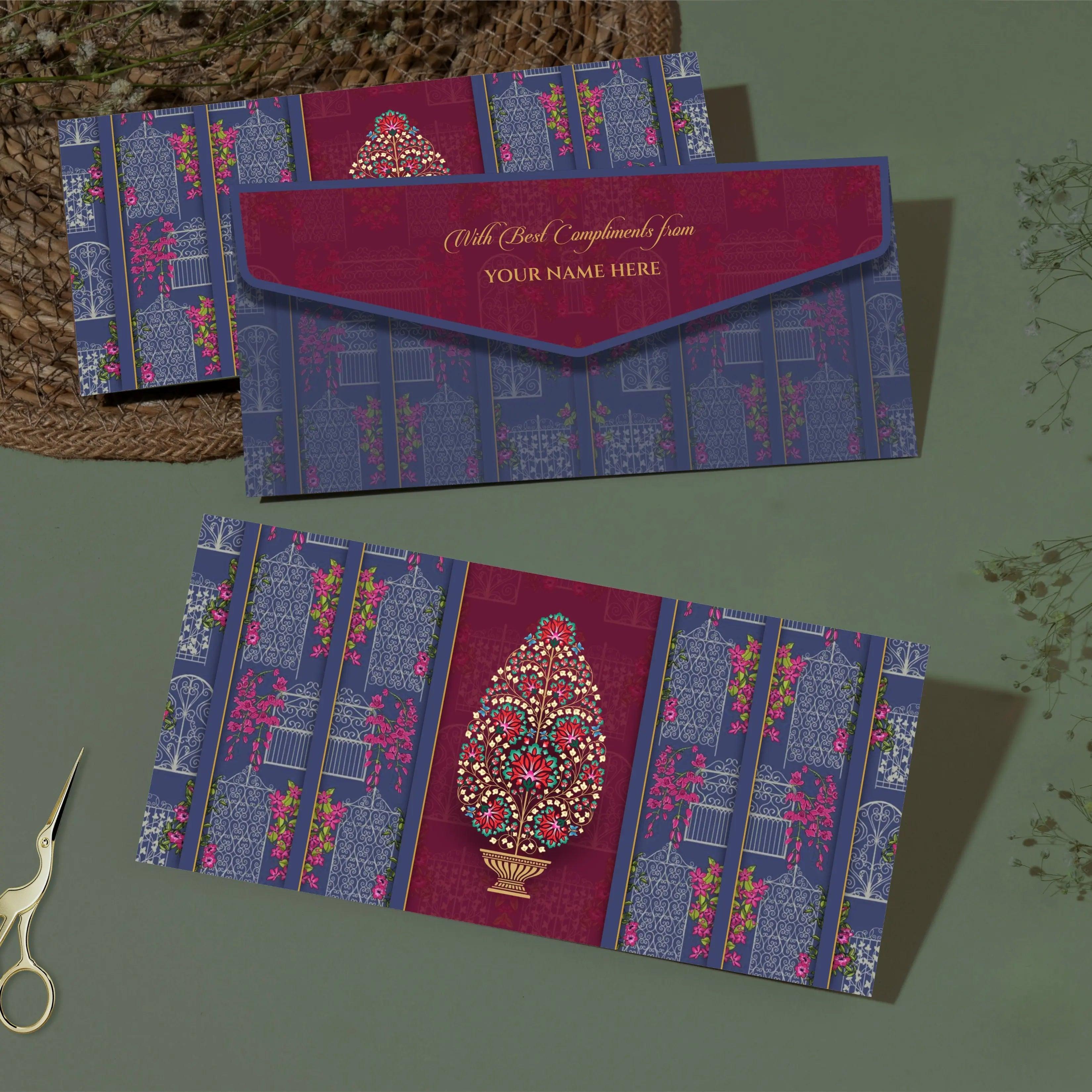 Personalised Money Envelopes - Velvet Blossom- Set of 20 Chatterbox Labels