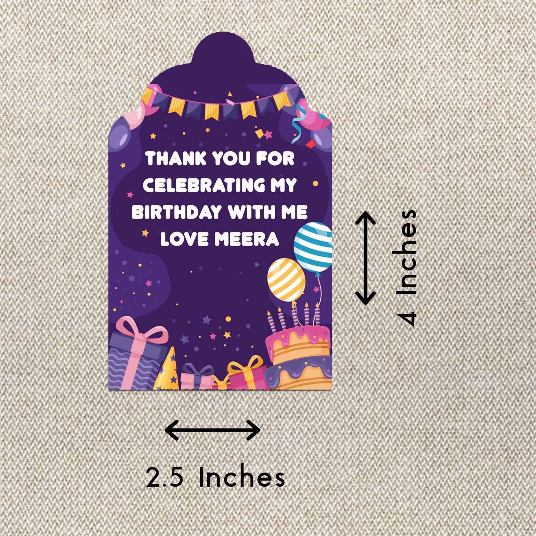 Personalised Thank You Cards- Sweet Celebrations - Set of 15 - Chatterbox Labels