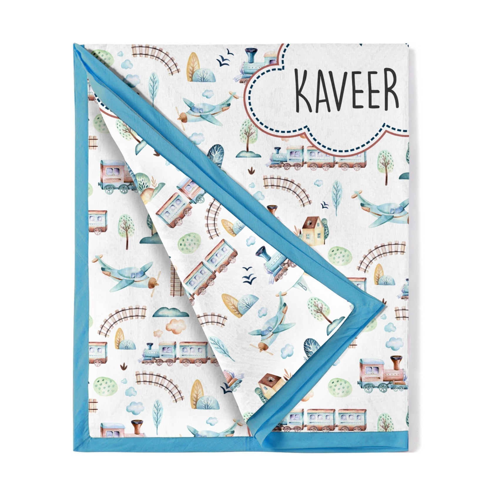 Perosnalised Cotton Blankets for Kids - Snuggle Hearts design Chatterbox Labels