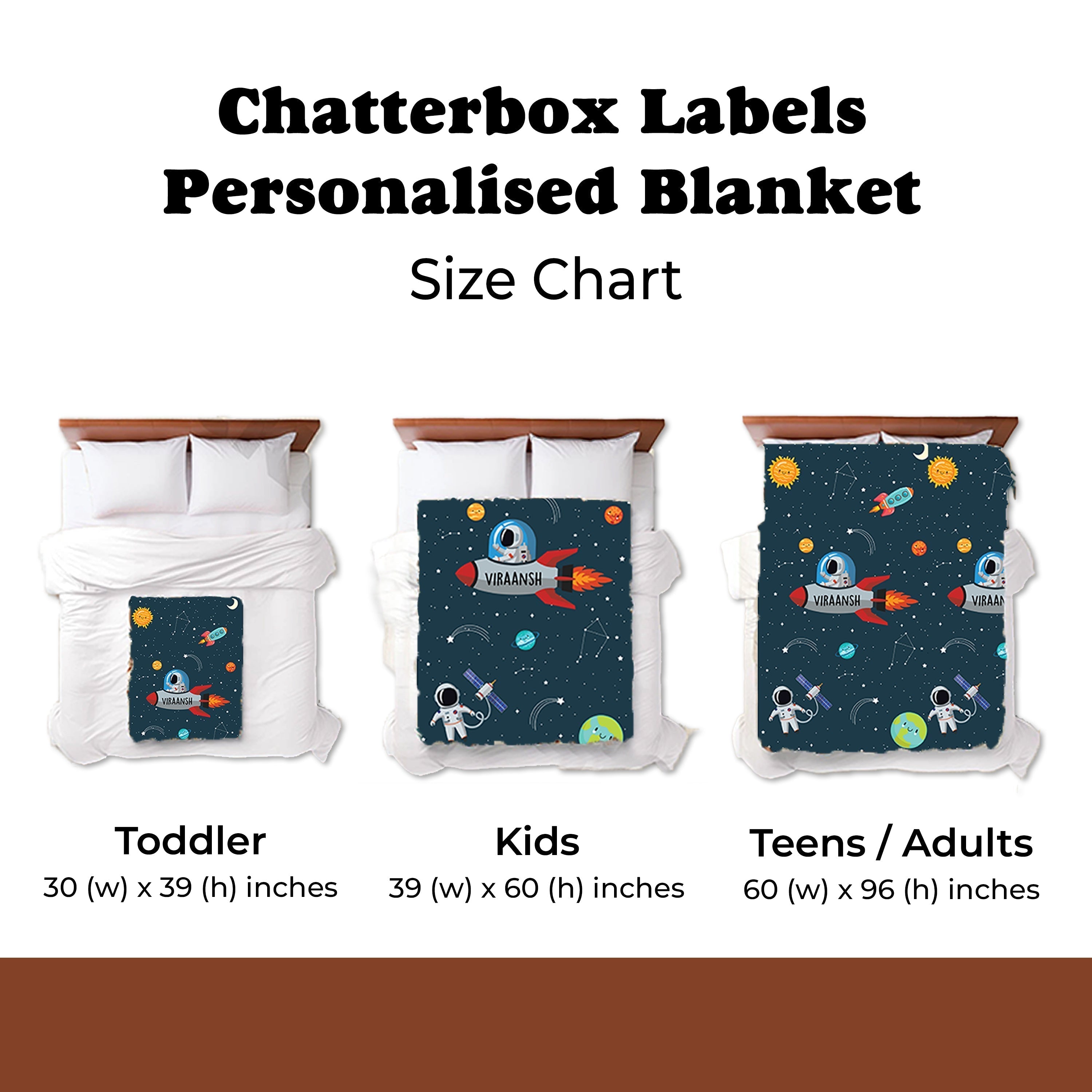 Perosnalised Cotton Blankets for Kids - Chatterbox Labels