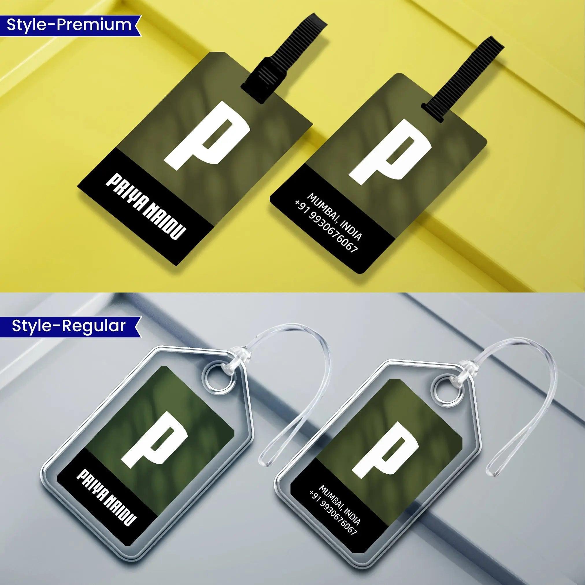 Personalized Luggage Tags - Tag My Initial Design