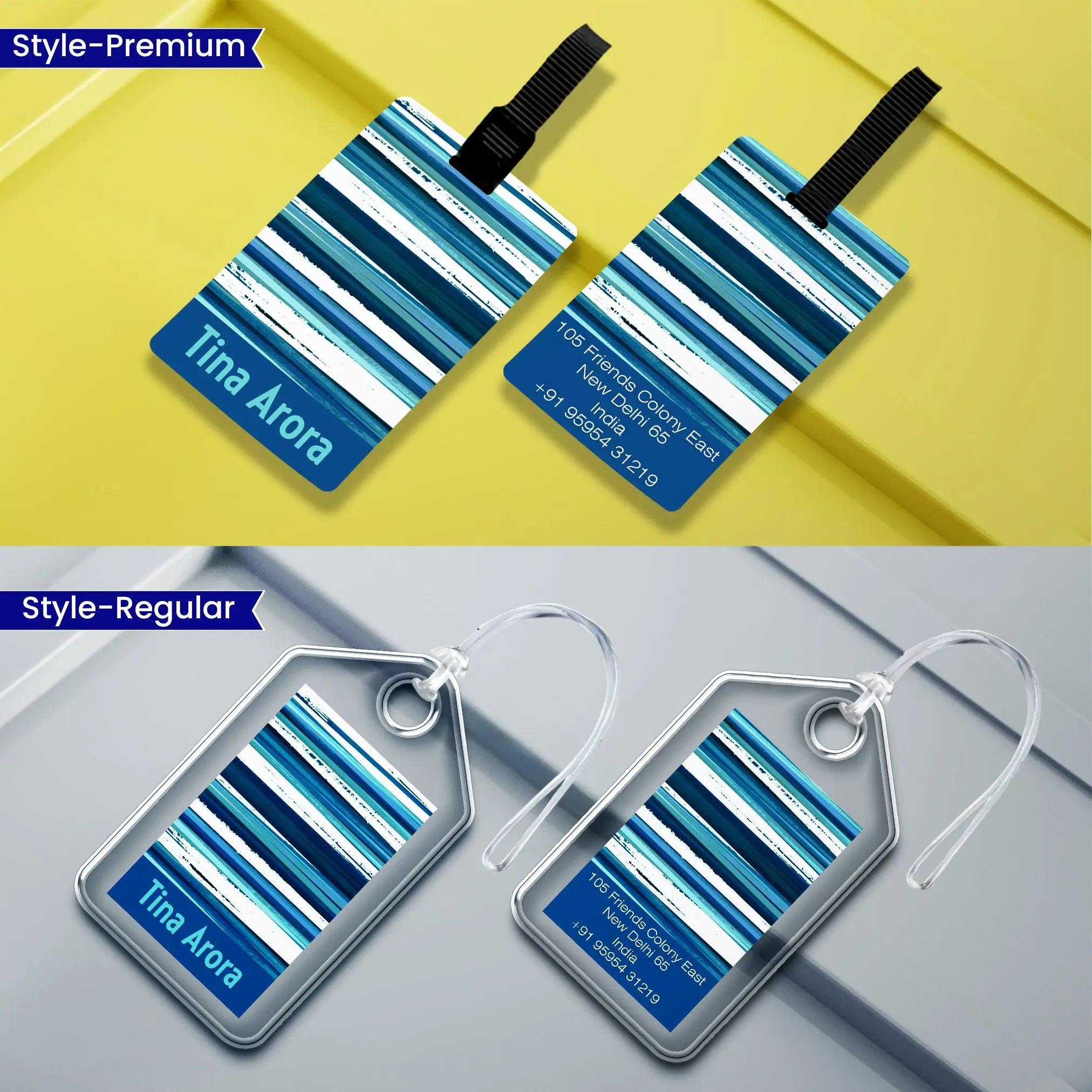 Personalized Luggage Tags Watercolour Design - Set of 5 Chatterbox Labels