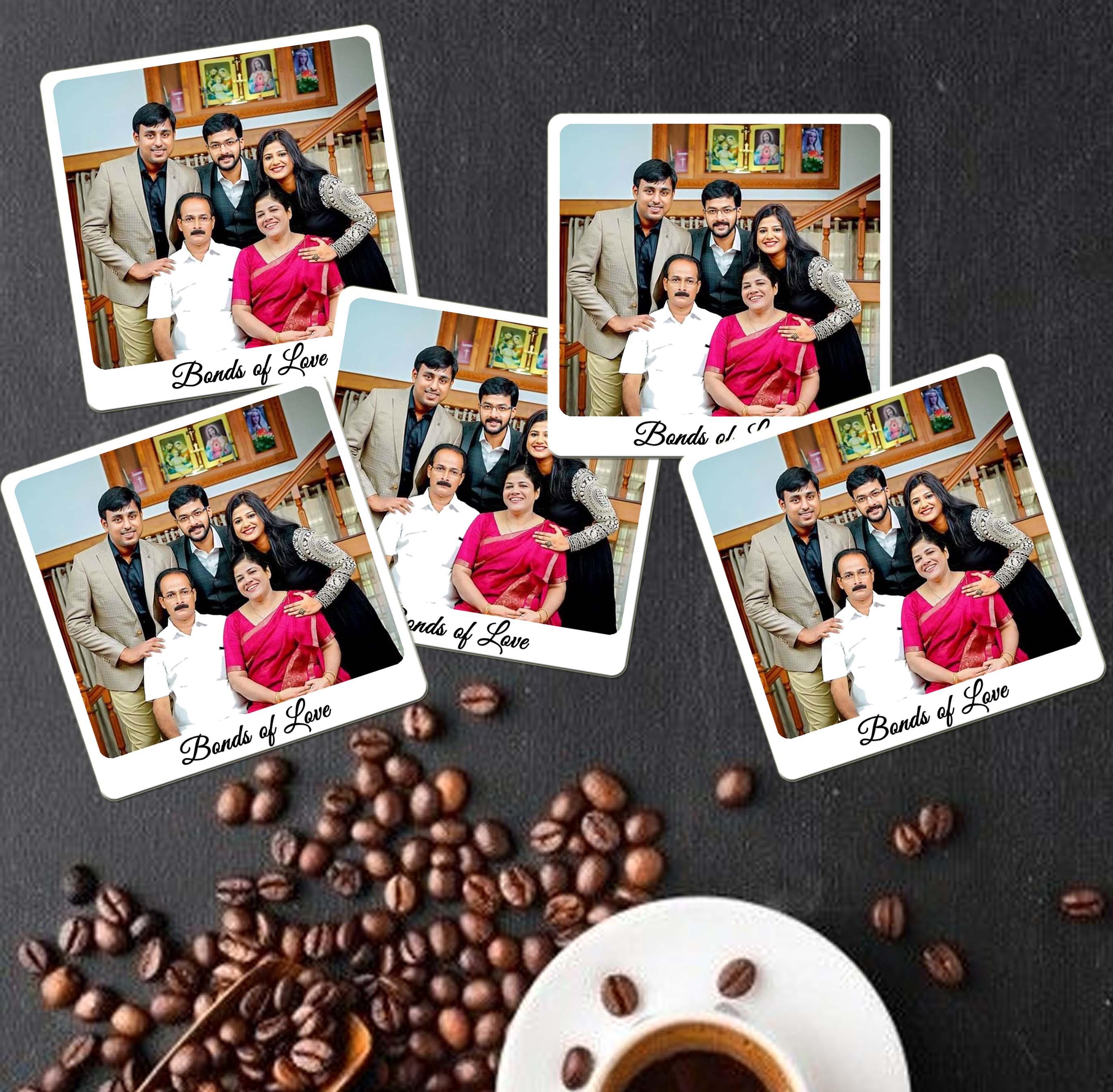 Personalised Photo Coasters - Set of 6 Chatterbox Labels