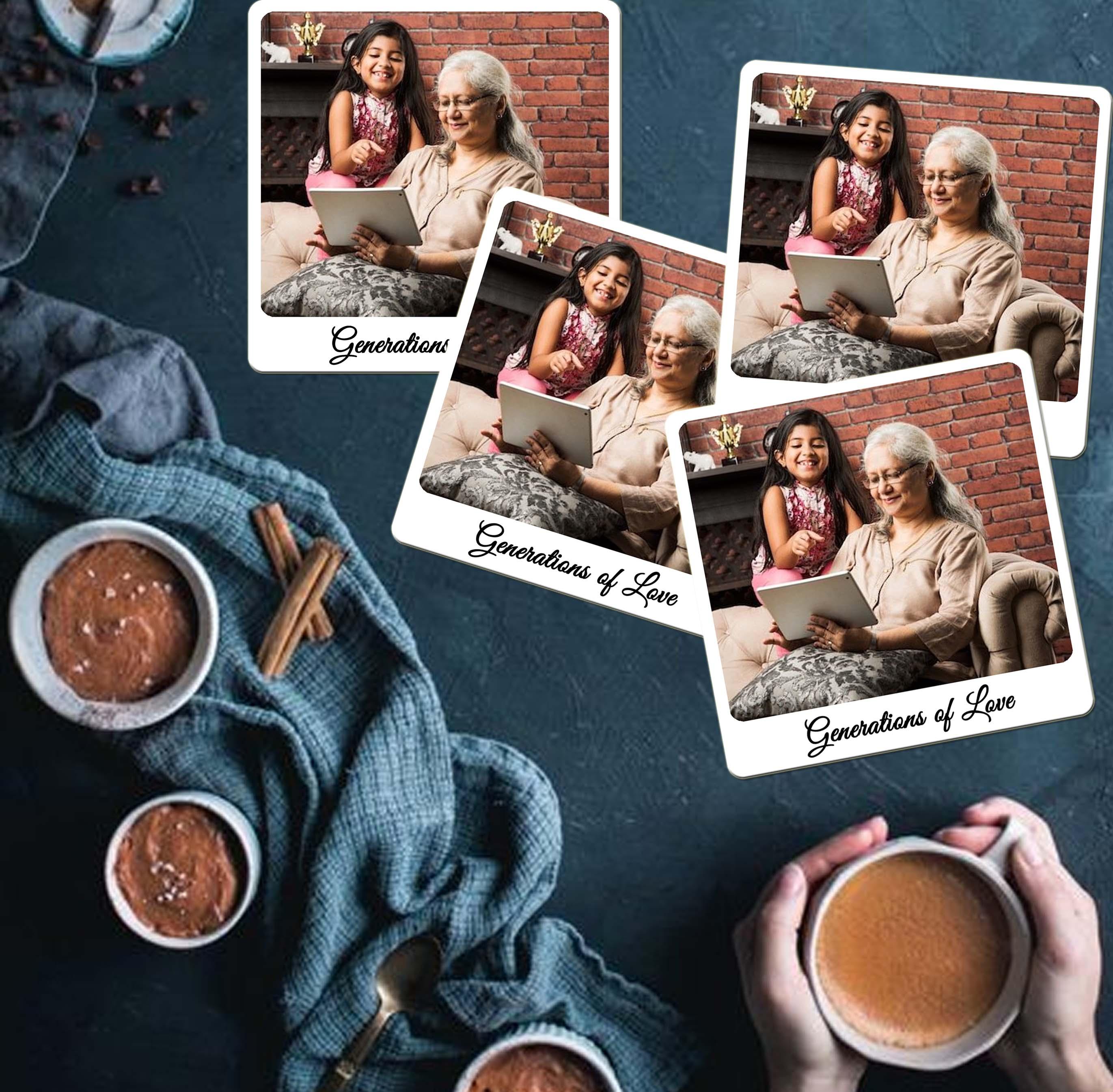 Personalised Photo Coasters - Set of 6 Chatterbox Labels