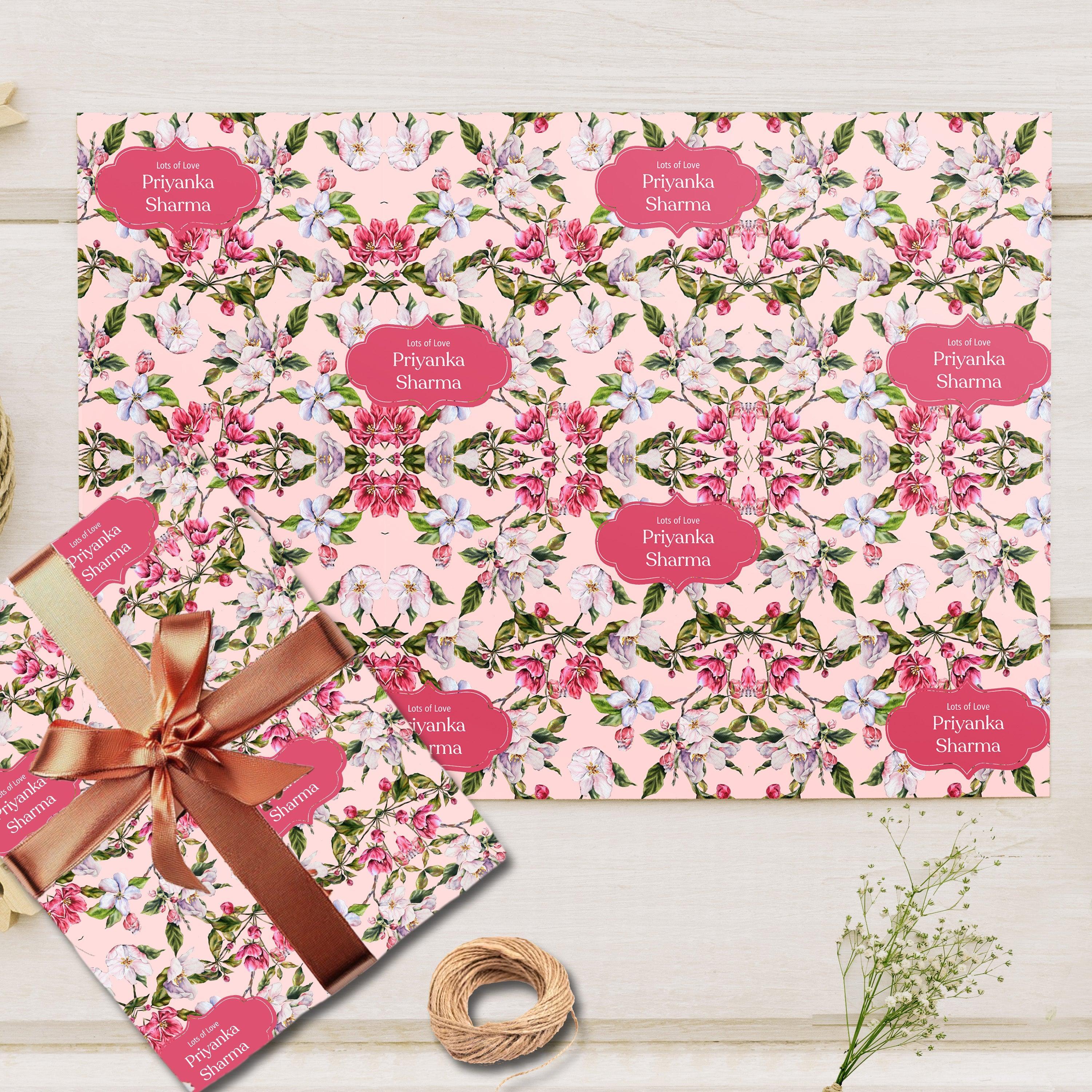 Custom Gift Wrapping Paper - Pink Riviere Design