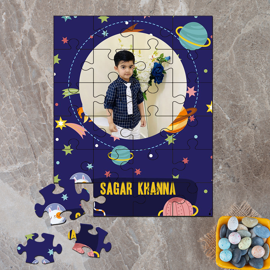 Custom Acrylic Photo Puzzle - Space Grid