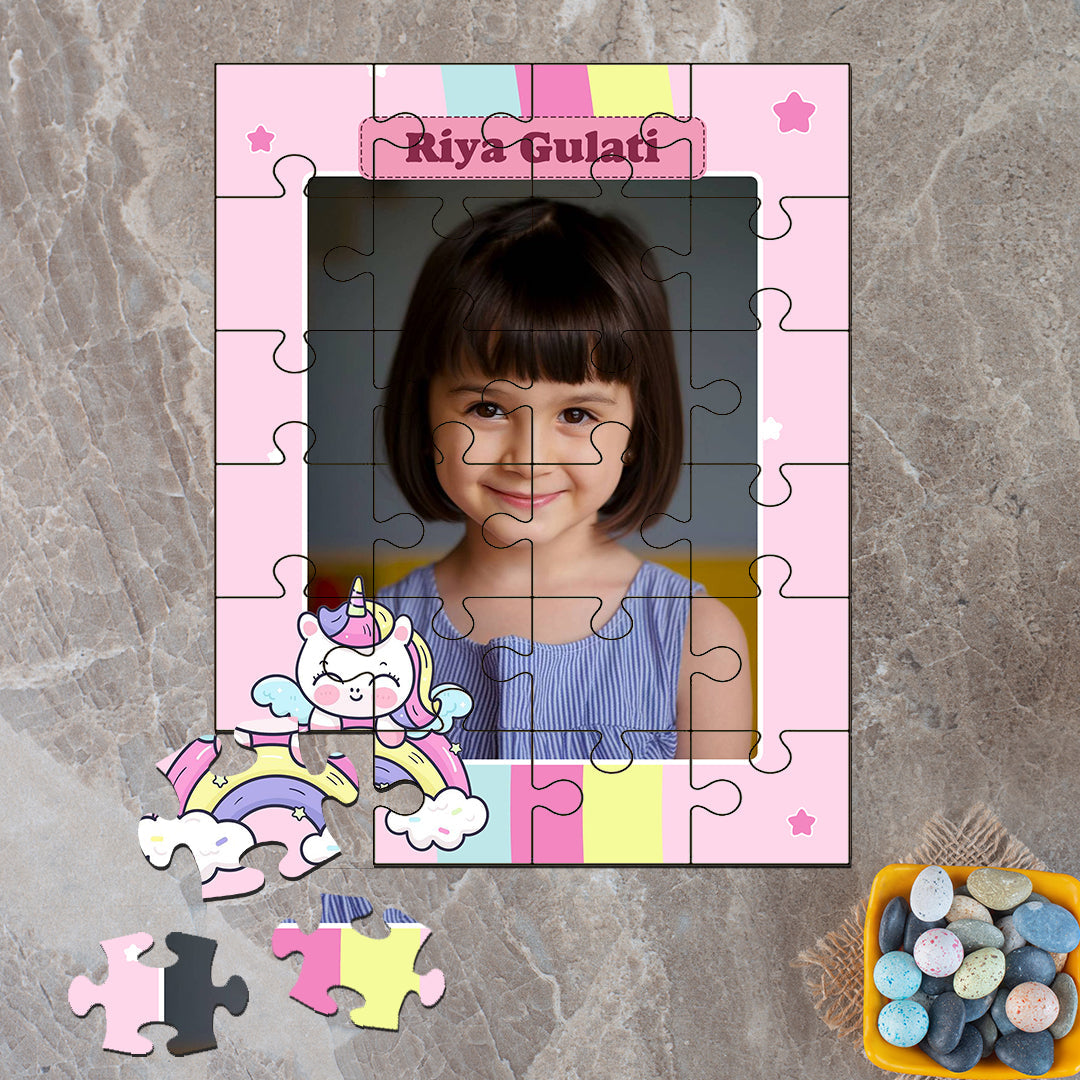 Custom Acrylic Photo Puzzle - Unicorn Theme