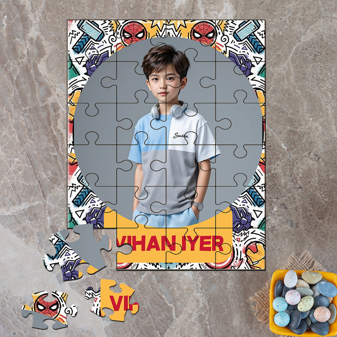Custom Acrylic Photo Puzzle - Superhero Theme