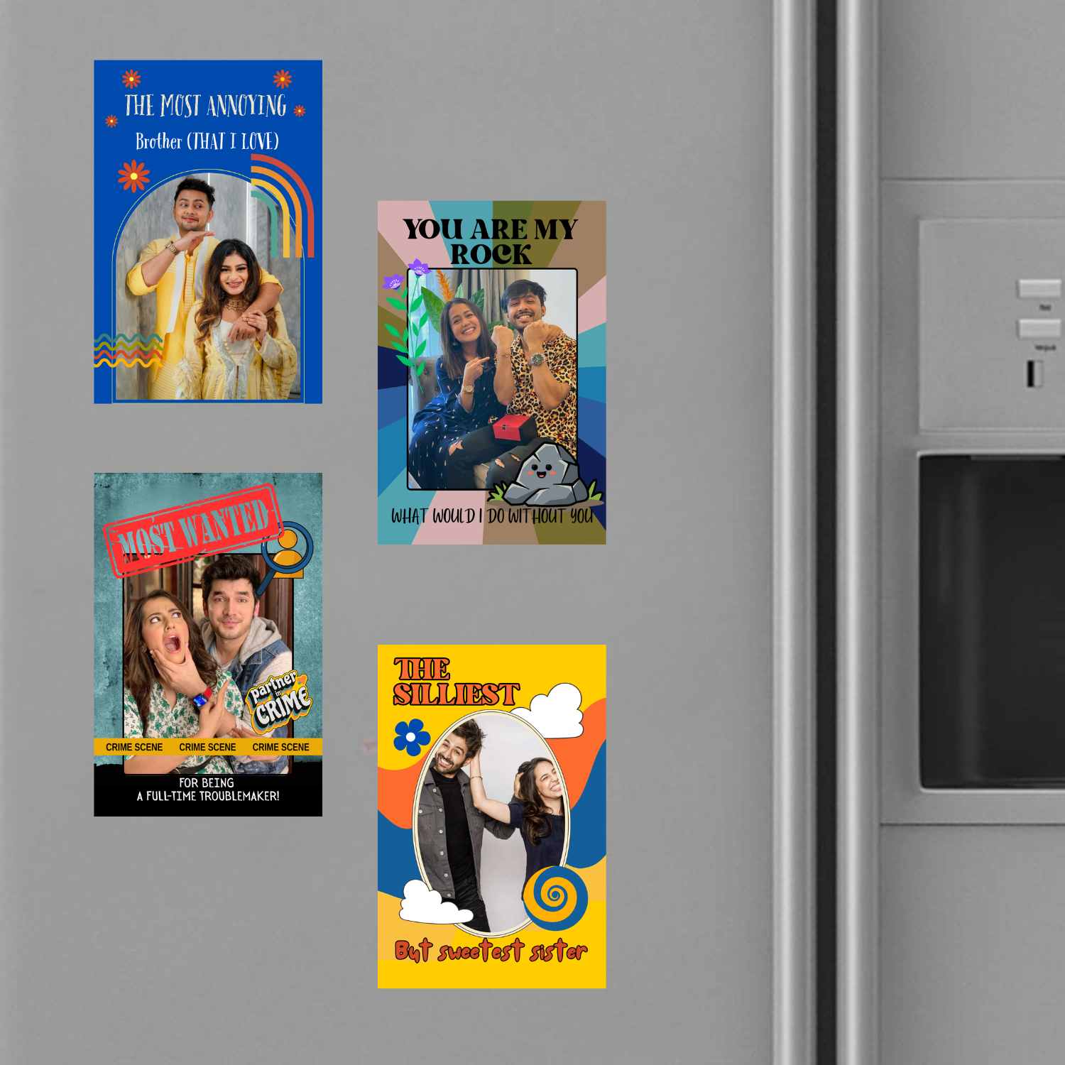Personalised Fridge Magnets with Photos - Rakhi Special