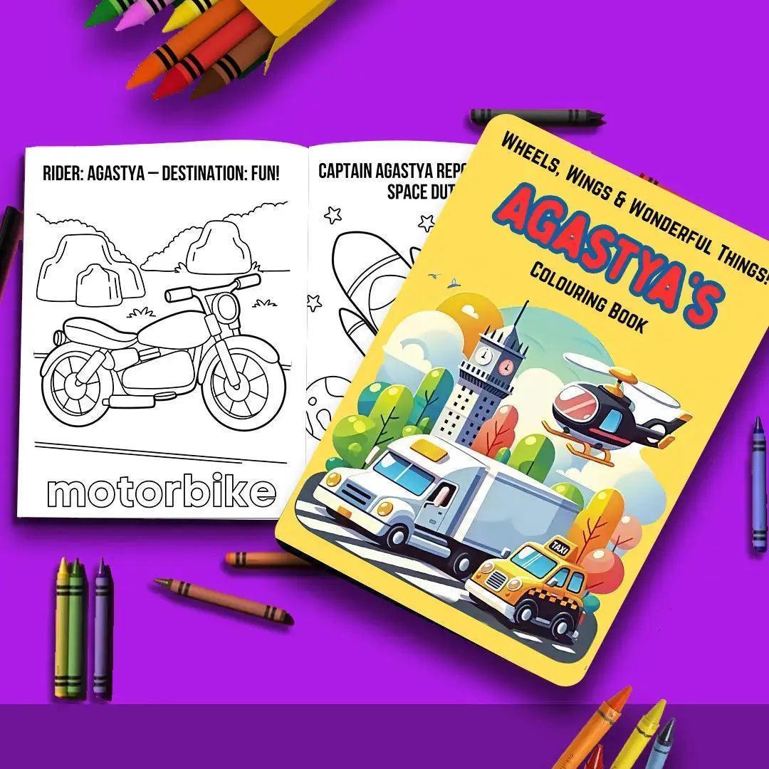 Return Gift- Personalised Colouring Book with Custom Faber-Castell Crayon Box