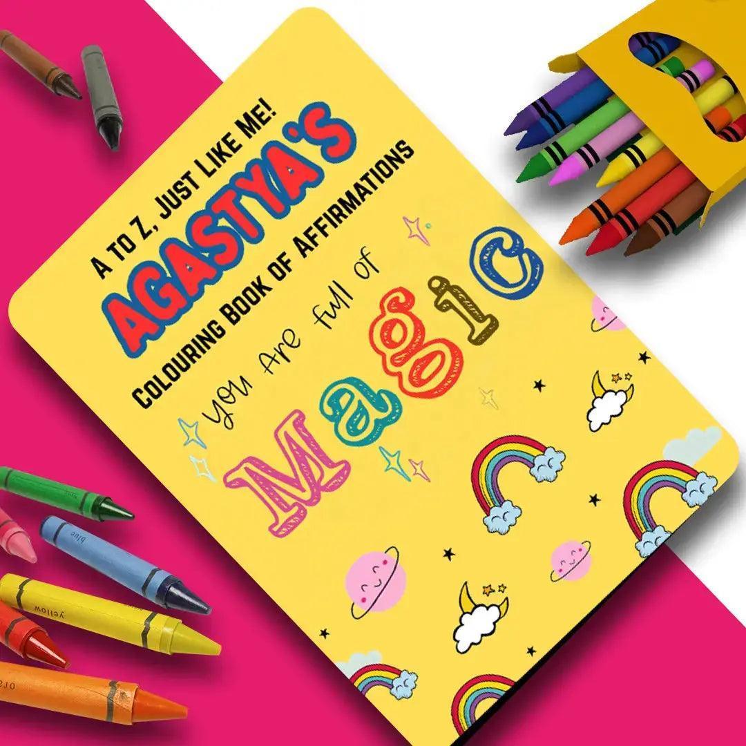 Return Gift- Personalised Colouring Book with Custom Faber-Castell Crayon Box