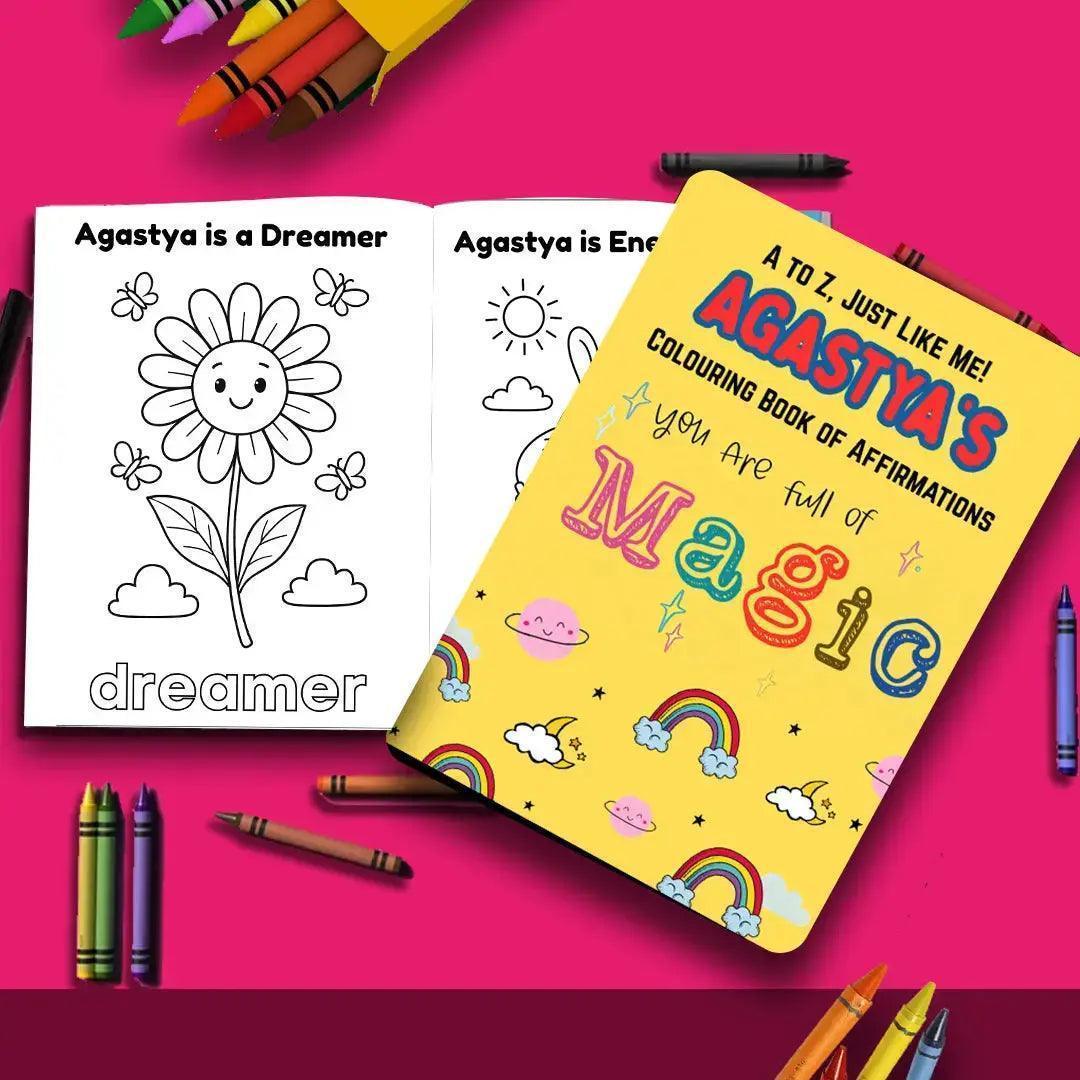 Return Gift- Personalised Colouring Book with Custom Faber-Castell Crayon Box