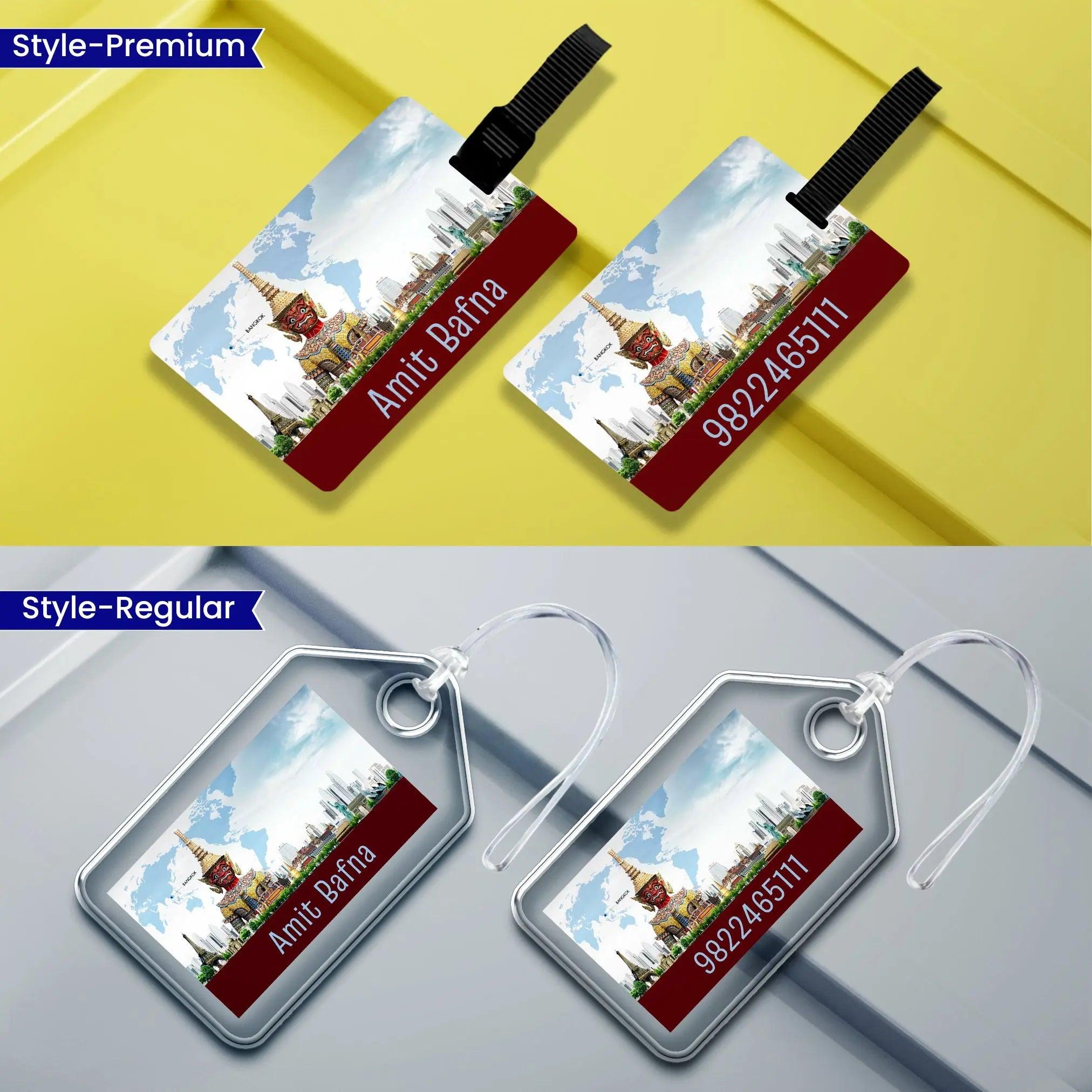 Set of 5 - Thailand Design - Luggage Tags Chatterbox Labels