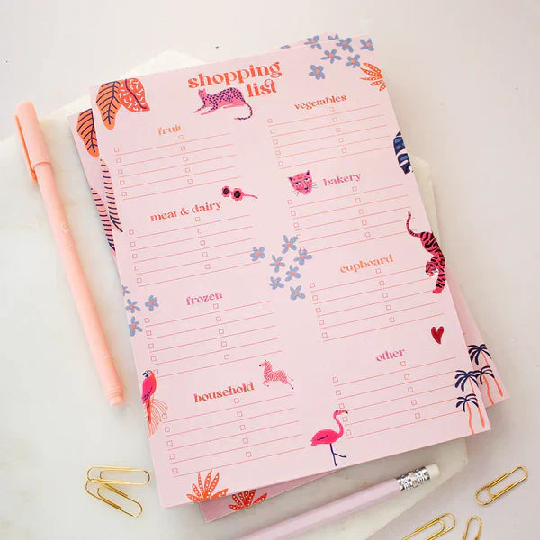 Shopping List Jungle Print A5 Pad