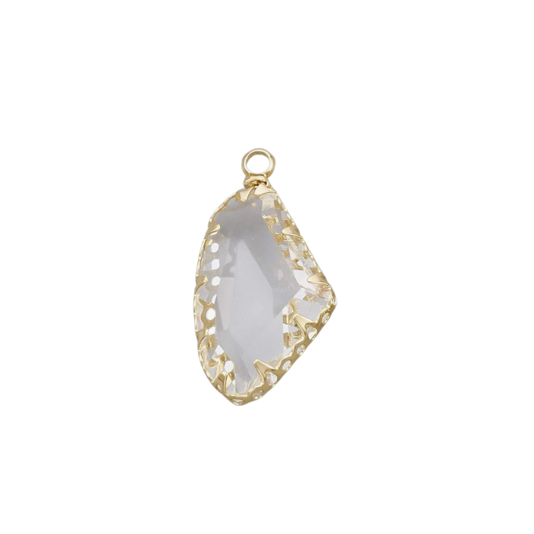 Clear Faceted Glass Charm