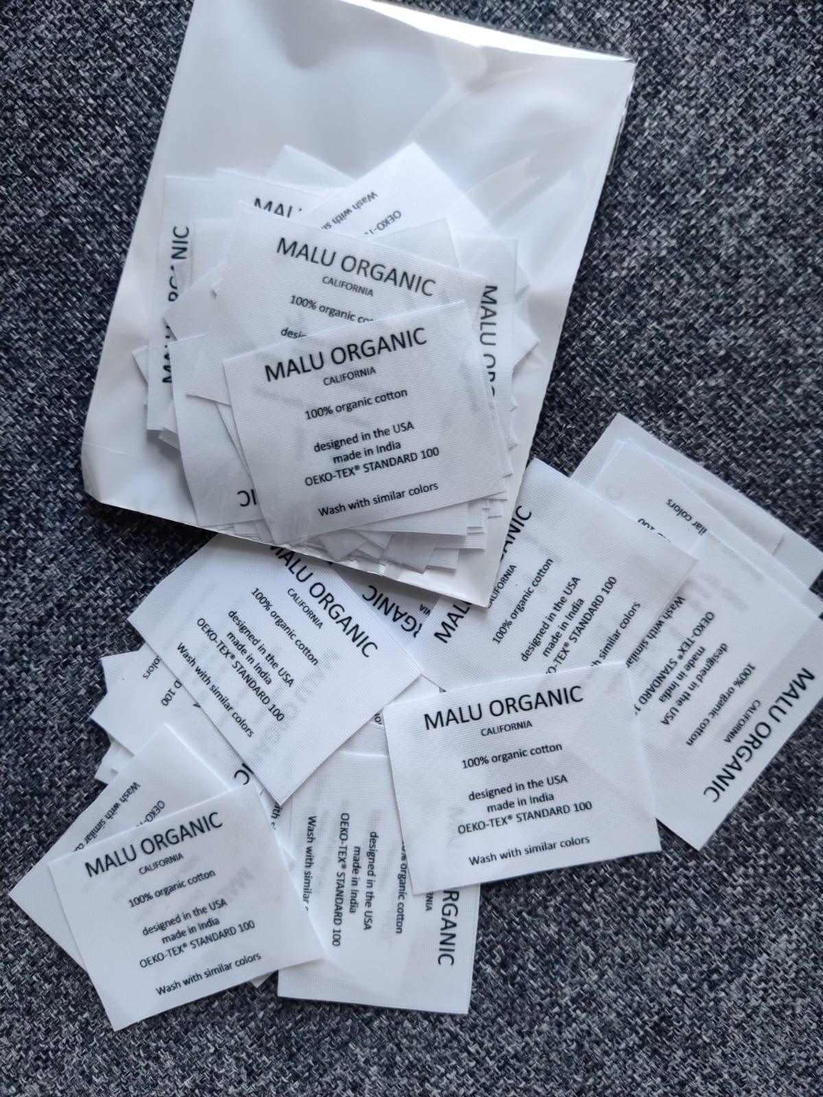 Sew On Fabric Labels for Clothing - Set of 50 Chatterbox Labels