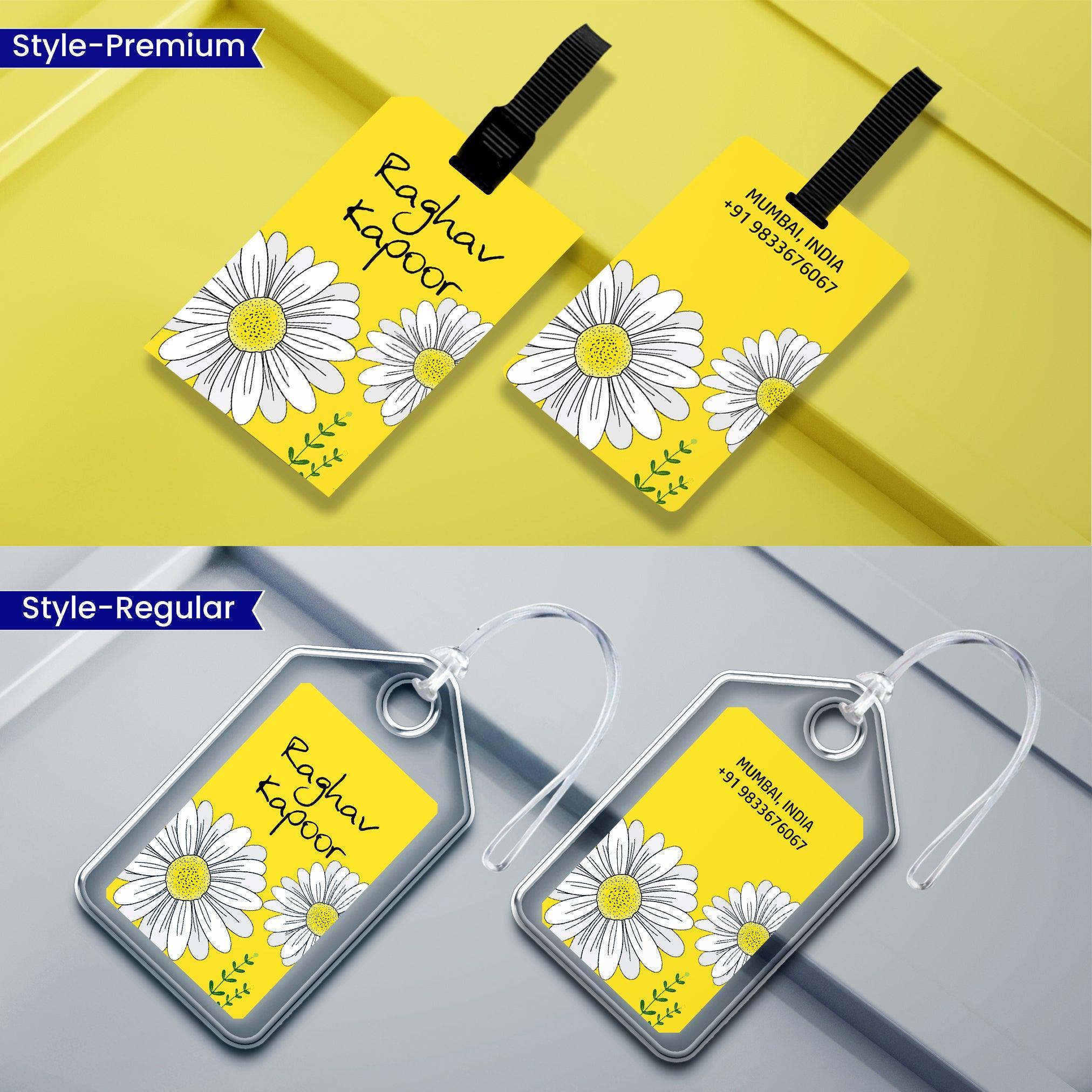 Personalized Luggage Tags - Daisy Bloom