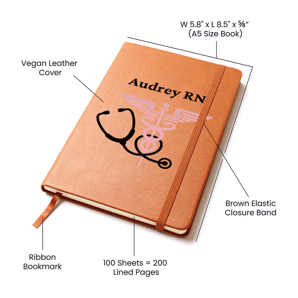 Personalized Nurses Leather Notebook – A Sophisticated Gift for Every Nurse