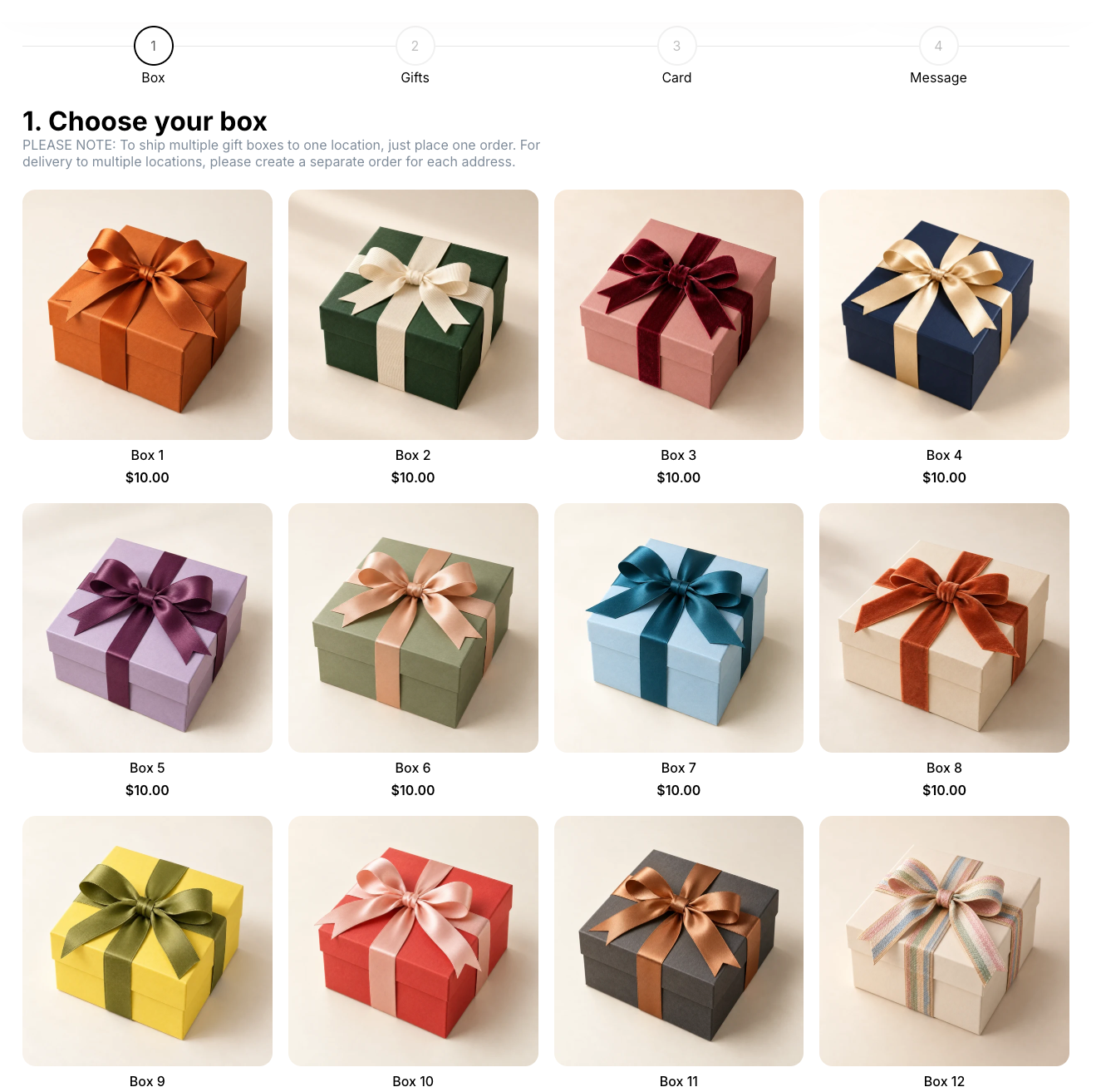 Gift template before