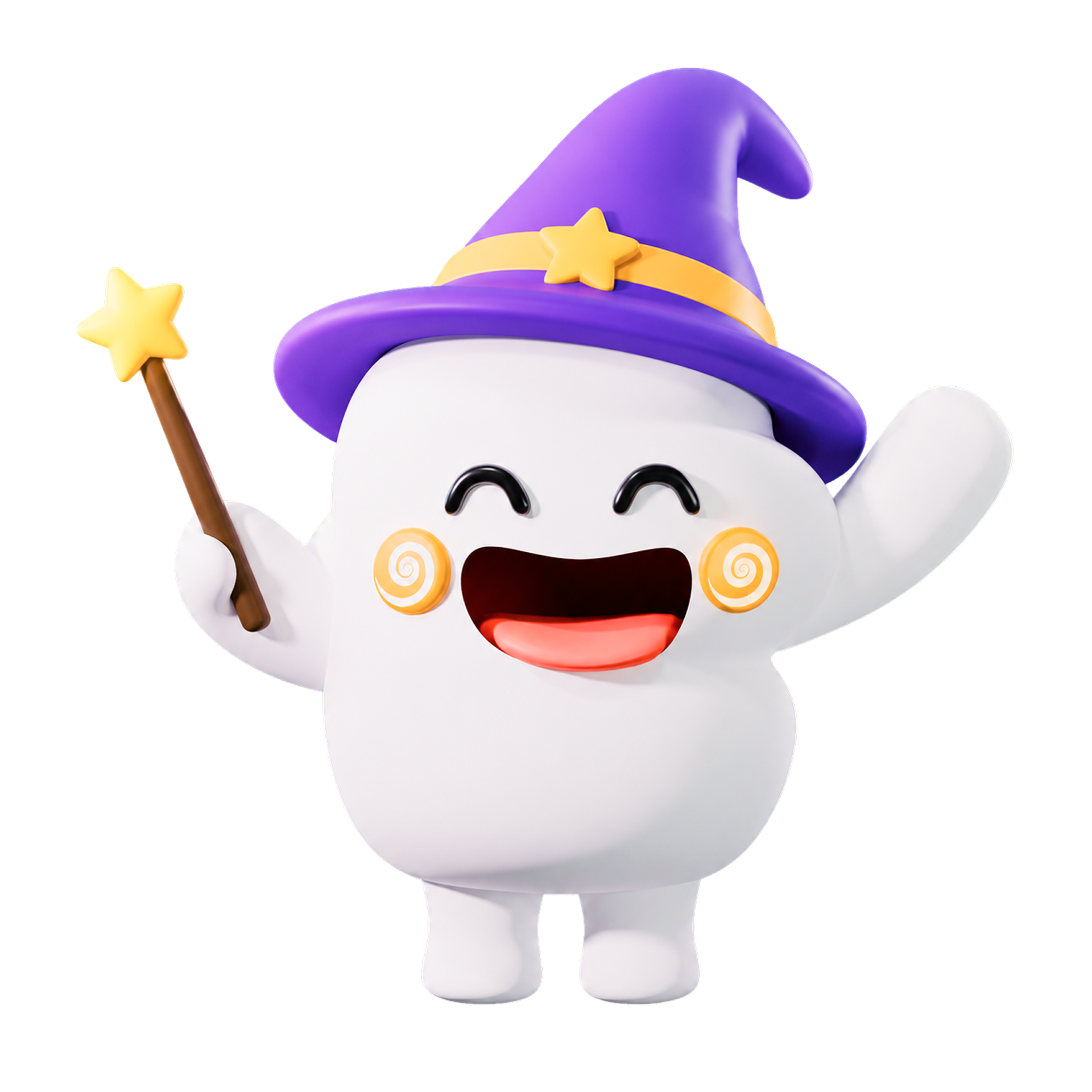 Gigi the Easify mascot in a wizard hat