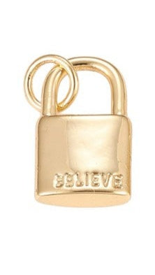"Believe" Lock Charm