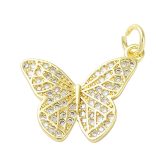 Butterfly Fly Away CZ Charm