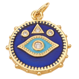 Blue Evil Eye Charm Circle