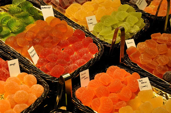Fruity mix of gummies