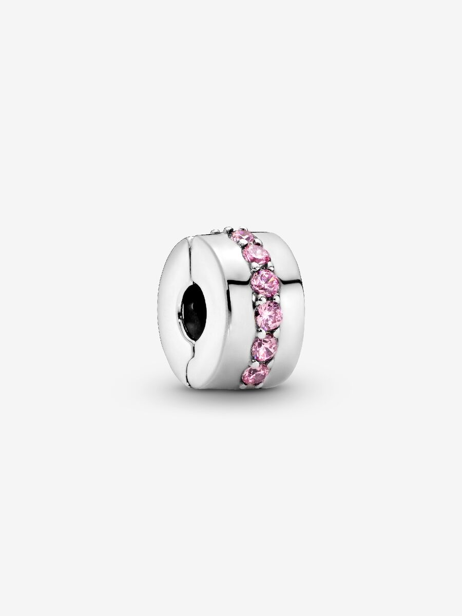 Pink Sparkling Row Clip Charm