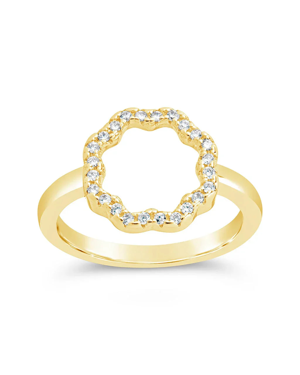 Marisole CZ Rose Petal Outline Ring