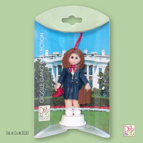 Blonde FEMALE ATTORNEY / Law / Business Handmade Polymer Clay Personalized Christmas Ornament