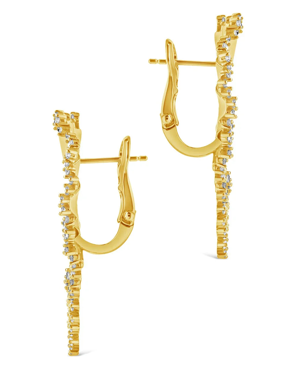 Angelina CZ Fan Drop Studs Earrings