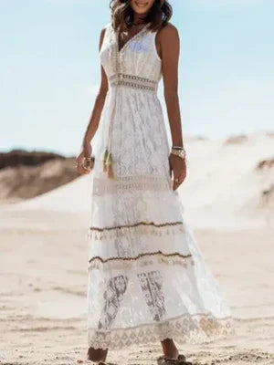 Eyelet White Coastal Dress