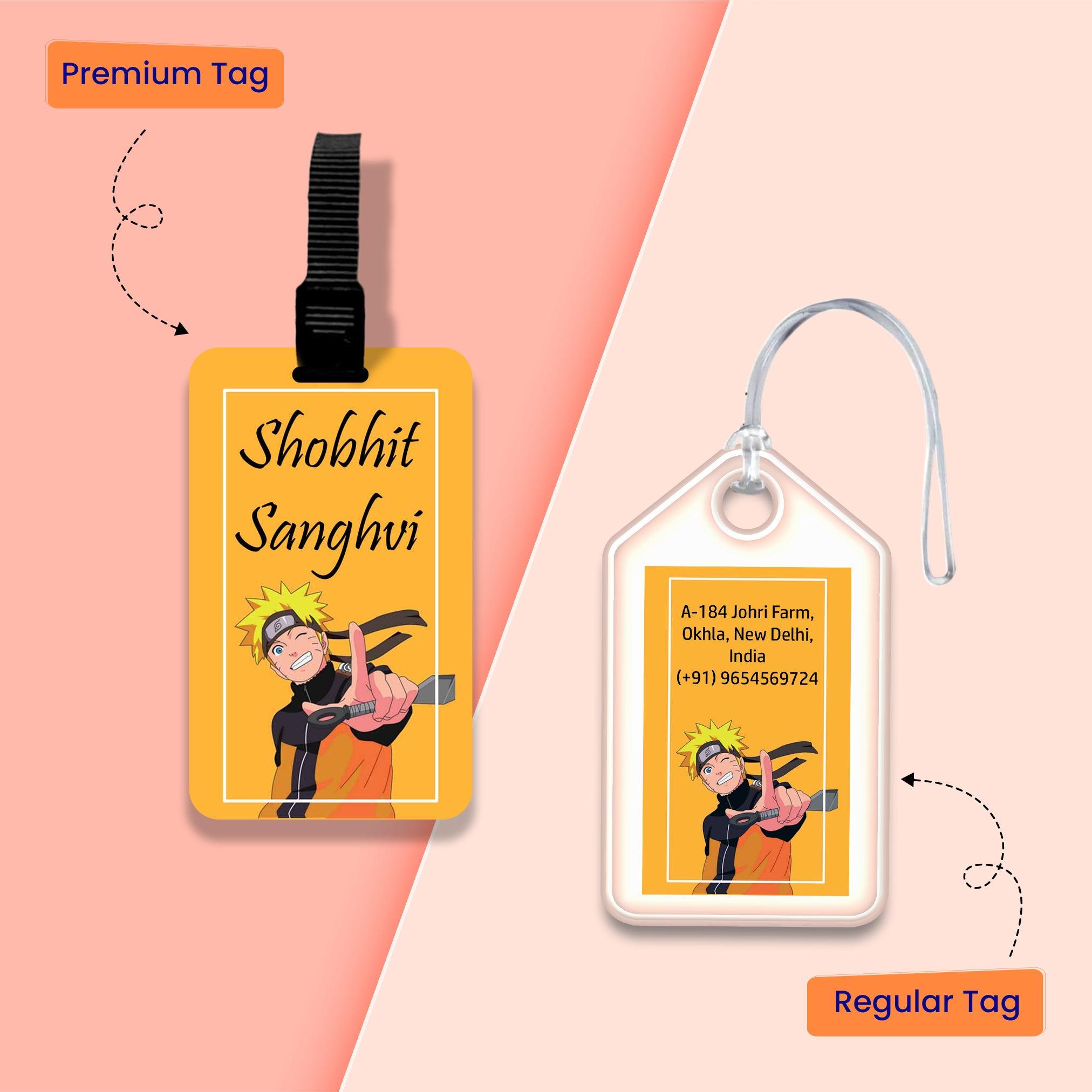 Personalized Bag Tags for Kids - Set of 5 - Ninja Design