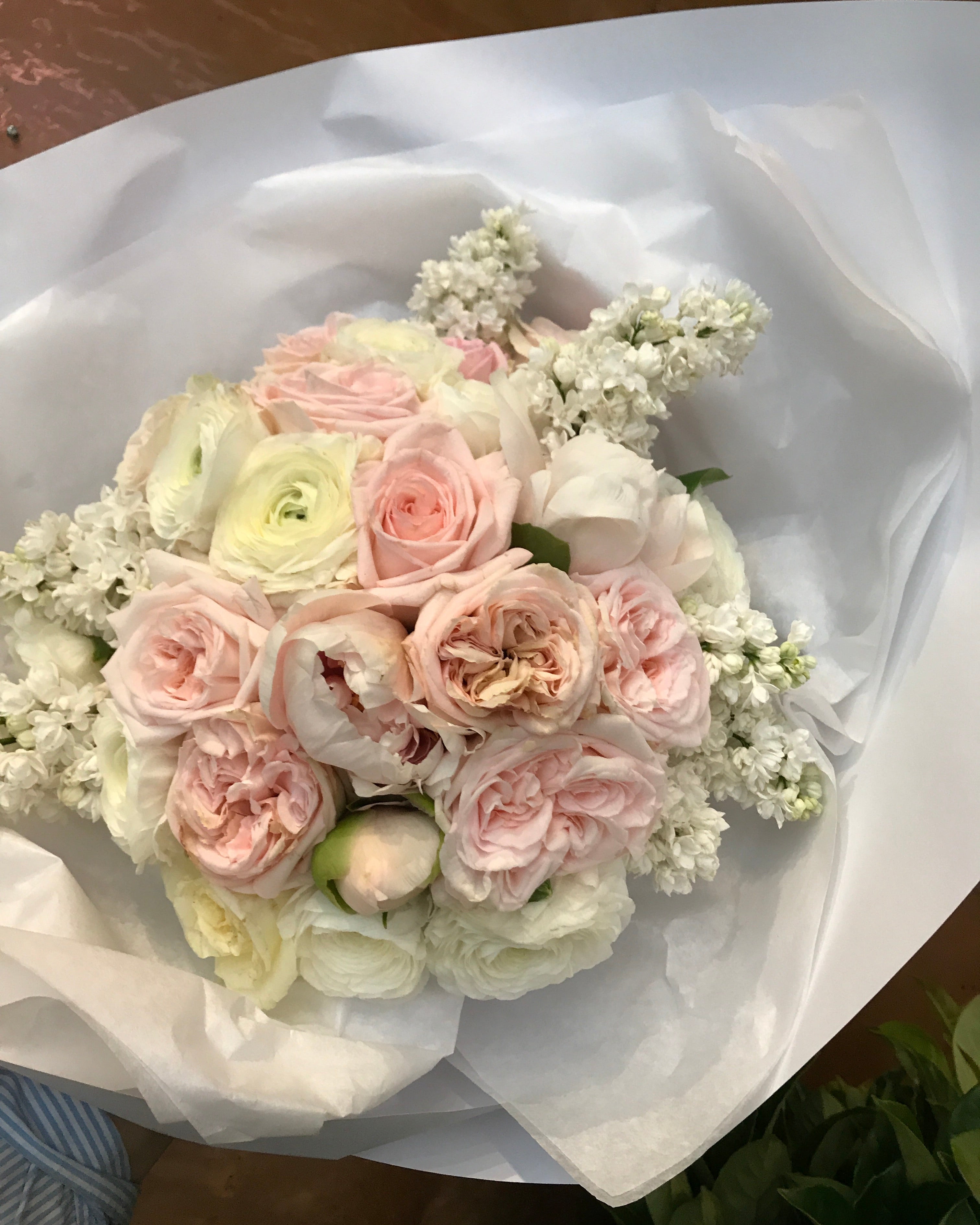 pastel pink and white florals