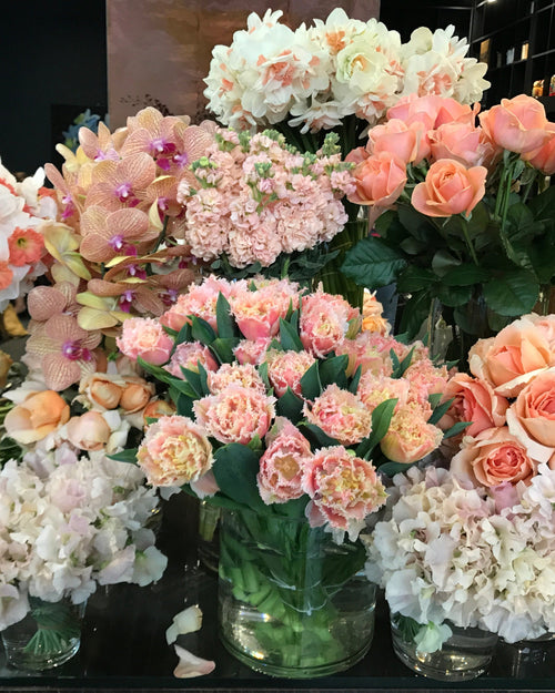 various beautiful blush florals
