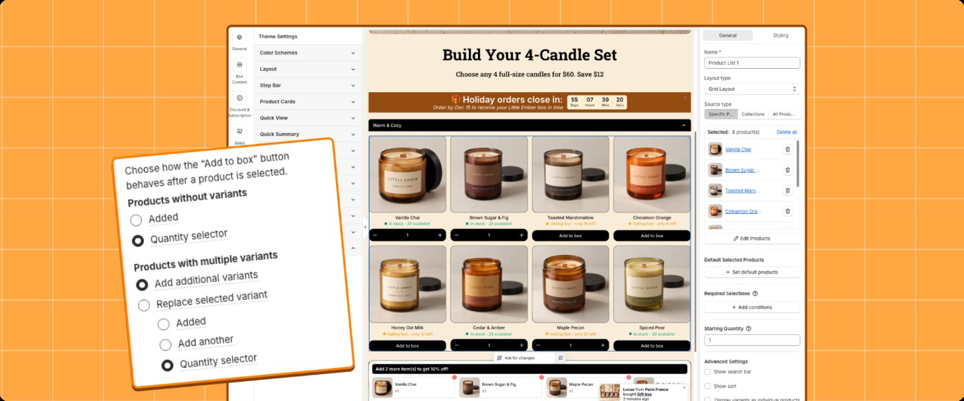Add To Box Button Behavior with Quantity selector
