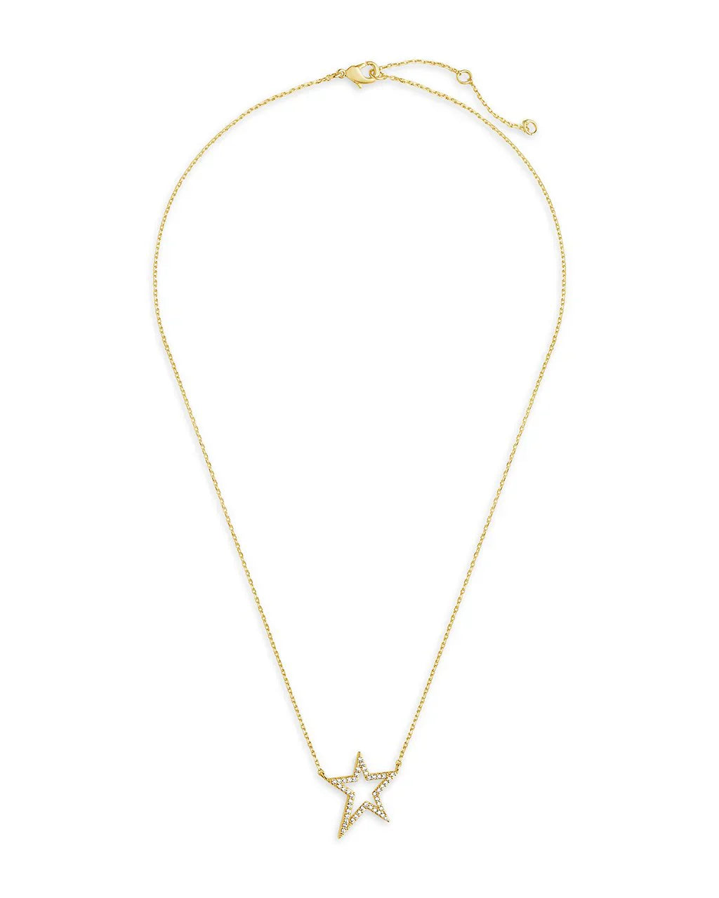 Sterling Silver CZ Star Necklace