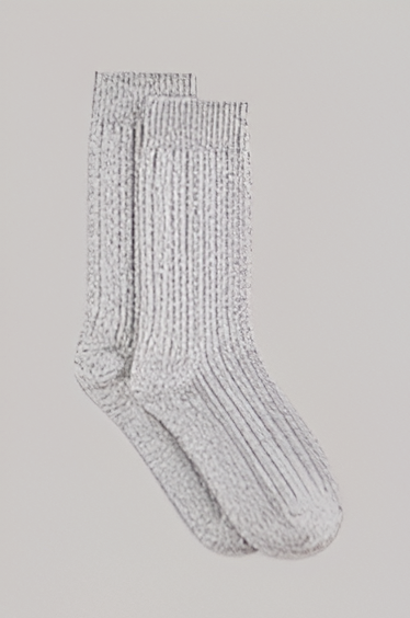 Ribbed Gray Socks